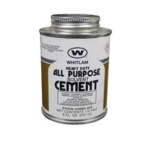 WHITLAM® AP8 All Purpose Heavy Duty Low VOC Medium Body Solvent Cement, 0.5 pt Container, Clear