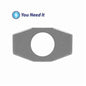 Jones Stephens™ T73815 1-Hole Repair Cover Plate, For Use With Silicone Caulk, 13 in L x 7-1/4 in W, Stainless Steel, Polished Stainless Steel