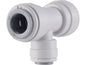 John Guest® PI301208S-US Reducing Tee, 3/8 x 1/4 in Nominal, Tube OD End x Tube OD Branch End Style, Acetal