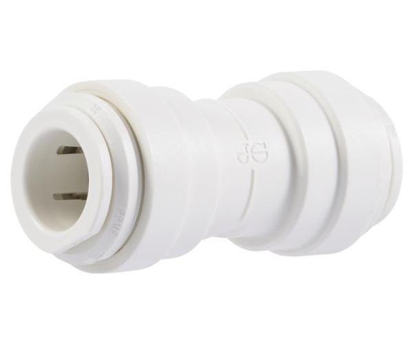 John Guest® PP0416W-US Fitting, 1/2 in Nominal, Push-to-Connect End Style, Polypropylene