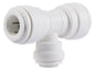 John Guest® PP30080812W-US Reducing Tee, 1/4 x 1/4 x 3/8 in Nominal, Tube OD x Tube OD x Tube OD End Style, Polypropylene