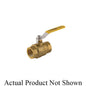 1/2" 2-Piece Ball Valve with Handle - Brass - Thread