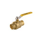 1-1/4" 2-Piece Ball Valve with Handle - Brass - Solder