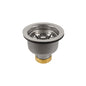 Jomar Valve® Snap-N-Loc® 300-006 DESIGNERS Basket Sink Strainer, For Use With 1/16 and 3/4 in THK Sink, 304 Stainless Steel, Polished
