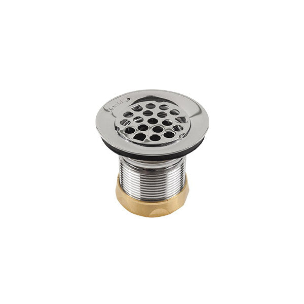 Jomar Valve® Small Wonder™ 300-101 DESIGNERS Basket Sink Strainer, For Use With 1/16 and 1 in THK Sink, Brass, Polished Chrome