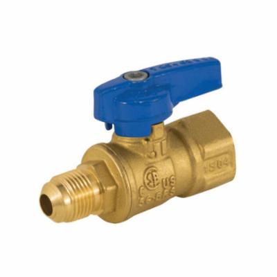 1/2" 2-Piece Gas Ball Valve - Brass - Flare x FNPT
