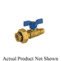 1/2" 2-Piece Gas Ball Valve with Handle - Brass