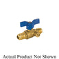 Jomar Valve® 102-404 2-Piece Gas Ball Valve With Handle and 1/8 in Side Tap, 5/8 in, Flare, Brass Body, FKM Softgoods, Import