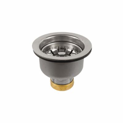 Jomar Valve® Snap-N-Loc® 300-008 Basket Strainer, For Use With Designers Series 300 Grade Stainless or Brushed Stainless Steel Sink Strainer, 304 Stainless Steel, Polished Stainless Steel
