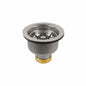 Jomar Valve® Snap-N-Loc® 300-008 Basket Strainer, For Use With Designers Series 300 Grade Stainless or Brushed Stainless Steel Sink Strainer, 304 Stainless Steel, Polished Stainless Steel