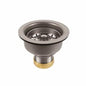 Jomar Valve® 305-408 Economy Basic Deep Cup Sink Strainer, For Use With Builders Series 400 Grade Stainless Steel Sink Strainer, 430 Stainless Steel, Polished Stainless Steel