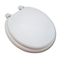 Jones Stephens™ Comfort™ C001WD00 Standard Toilet Seat With Cover, Round Bowl, Closed Front, Wood, White