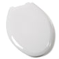 Jones Stephens™ Comfort™ C220000 Premium Toilet Seat With Cover, Elongated Bowl, Closed Front, Plastic, White, Adjustable Hinge