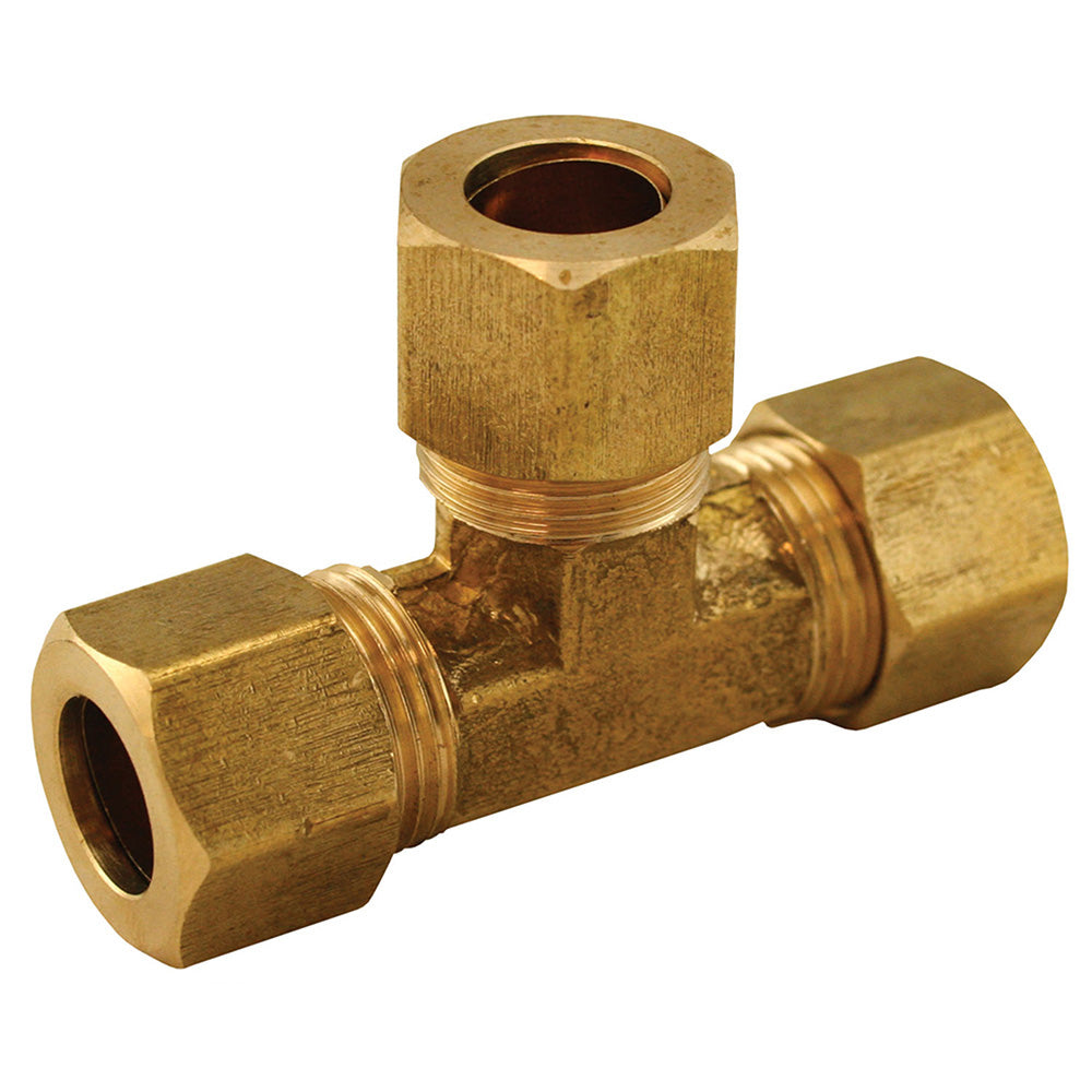 Jones Stephens™ C74038LF Equal Compression Tee, 1/2 in, Brass