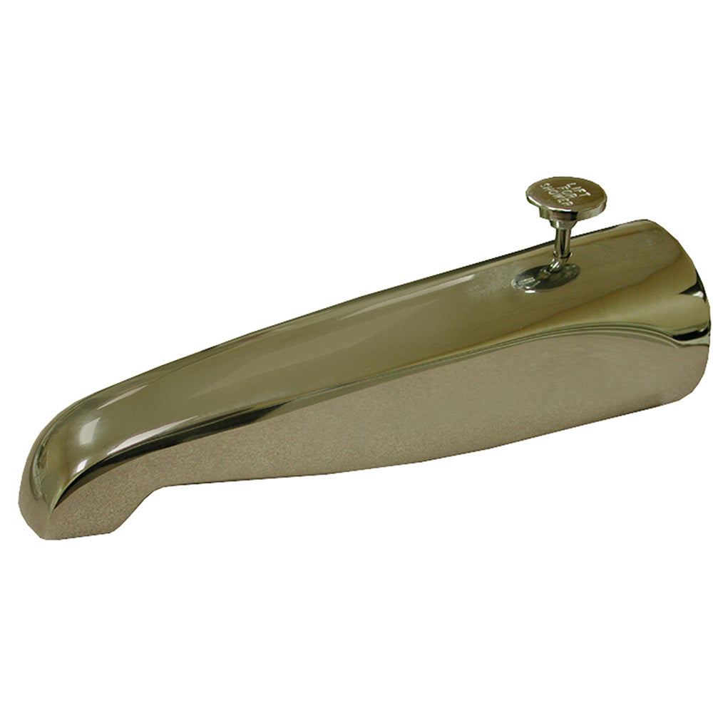 2-Piece Diverter Spout with Base Connection - Brass