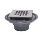 Jones Stephens™ D5088BN Shower Drain With Square Snap-in Strainer and Spud, 2 x 3 in Nominal, Solvent Weld Connection, PVC Drain, Domestic