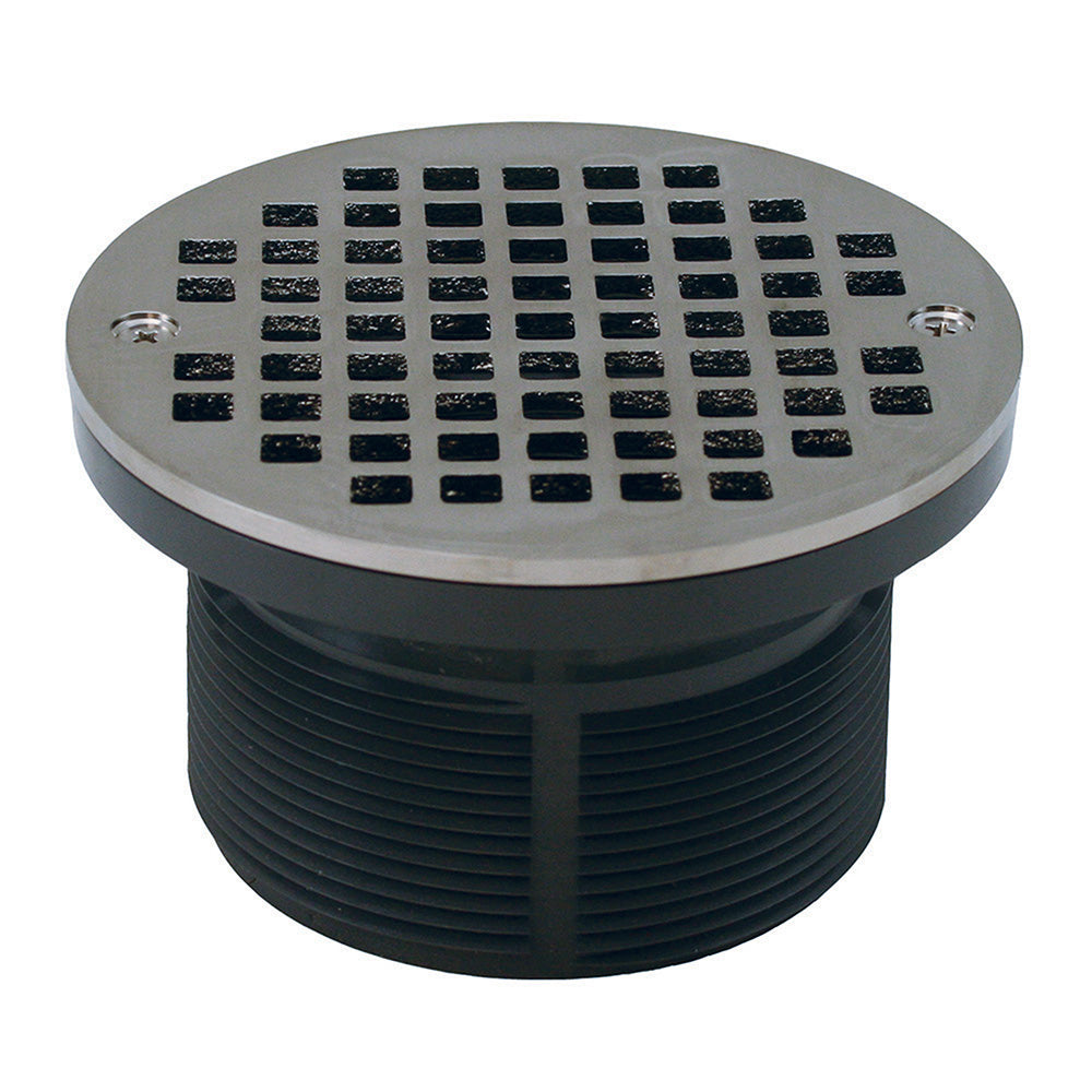 Jones Stephens™ D6084BN Spud With Round Strainer, 3-1/2 in, PVC