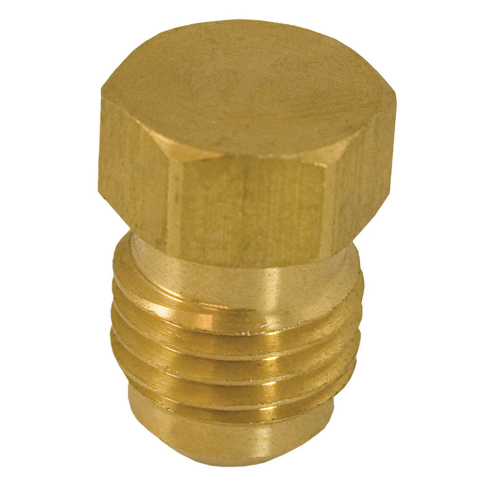 Jones Stephens™ F40016 Plug, 3/8 in Nominal, Flare, Brass