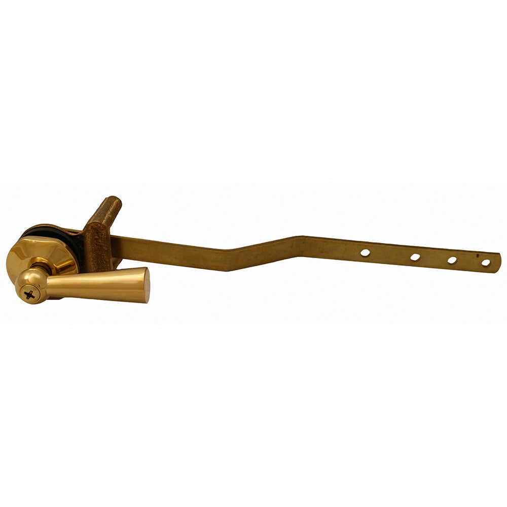Jones Stephens™ T0100PB Fit-All Universal Closet Tank Trip Lever, 8 in L Arm, Brass, Polished Brass