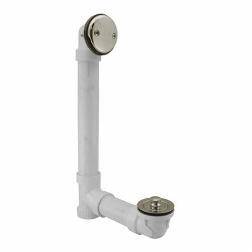 Jones Stephens™ B07130 2-Hole Standard Lift and Turn Bath Waste Kit, PVC, Polished Chrome