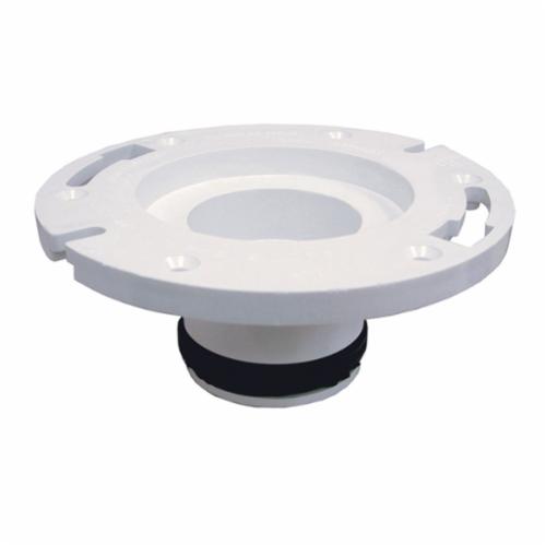 Jones Stephens™ C4743P 2-Finger Closet Flange, 4 x 3 in Pipe, PVC, Domestic