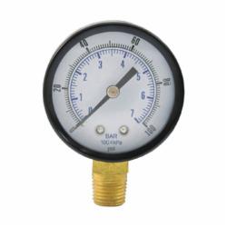 Jones Stephens™ G62100 Pressure Gauge, 100 psi, 1/4 in MNPT Connection, 3-1/2 in Dial, 2.5-2 %