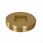 Countersunk Cleanout Plug - Brass