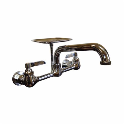 Jones Stephens™ S08012 Sink Faucet, 8 in Center, Tubular Spout, Chrome Plated, Side Spray(Y/N): No, Domestic