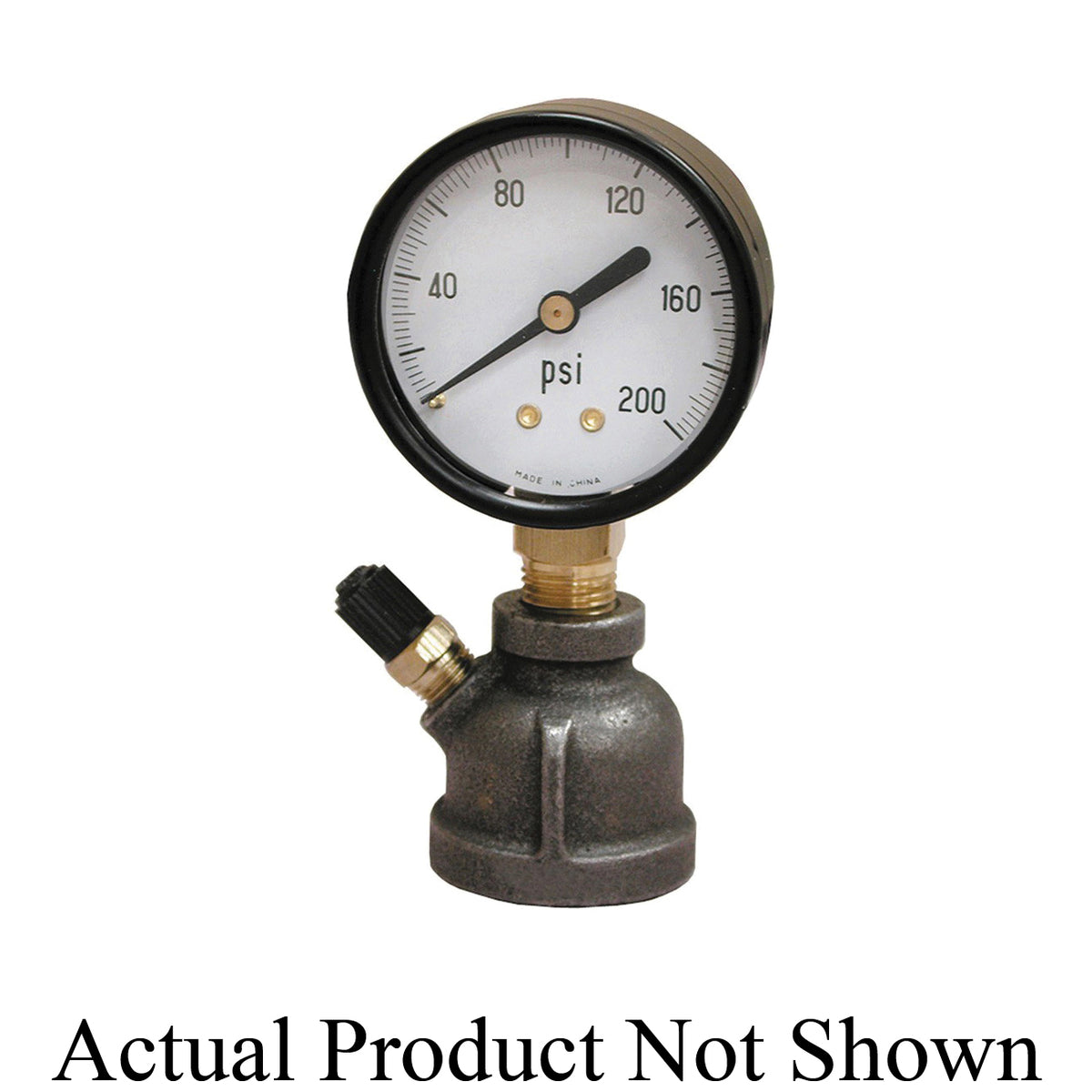 Jones Stephens™ G66060 Test Gauge Assembly, 60 lb, 3/4 in FNPT Bell End Connection