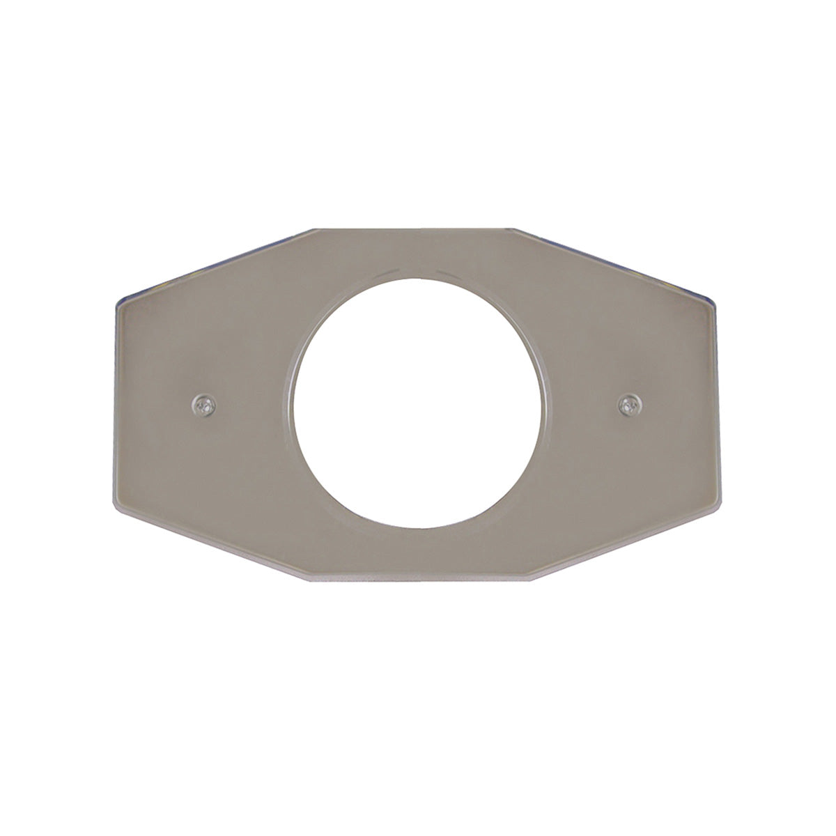 Jones Stephens™ T73818 1-Hole Repair Cover Plate, 3-3/4 in ID Hole, 13 in L x 7-1/4 in W, Stainless Steel, Polished Stainless Steel