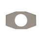 Jones Stephens™ T73818 1-Hole Repair Cover Plate, 3-3/4 in ID Hole, 13 in L x 7-1/4 in W, Stainless Steel, Polished Stainless Steel