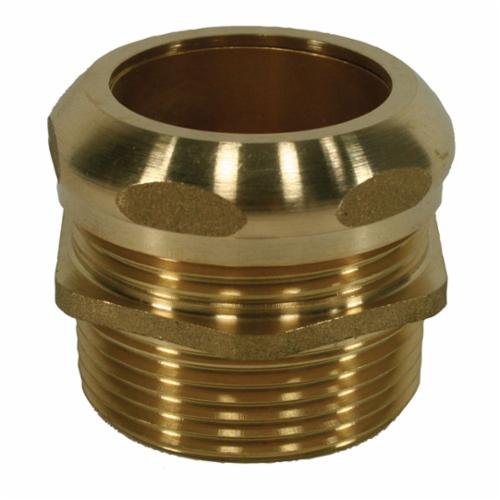 Jones Stephens™ T76125 Waste Connector With Stop, 1-1/4 in Dia Pipe, MNPT x Slip Connection, Brass
