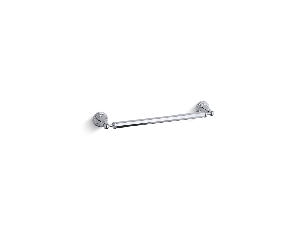 Pinstripe - 18" Towel Bar - Polished Chrome