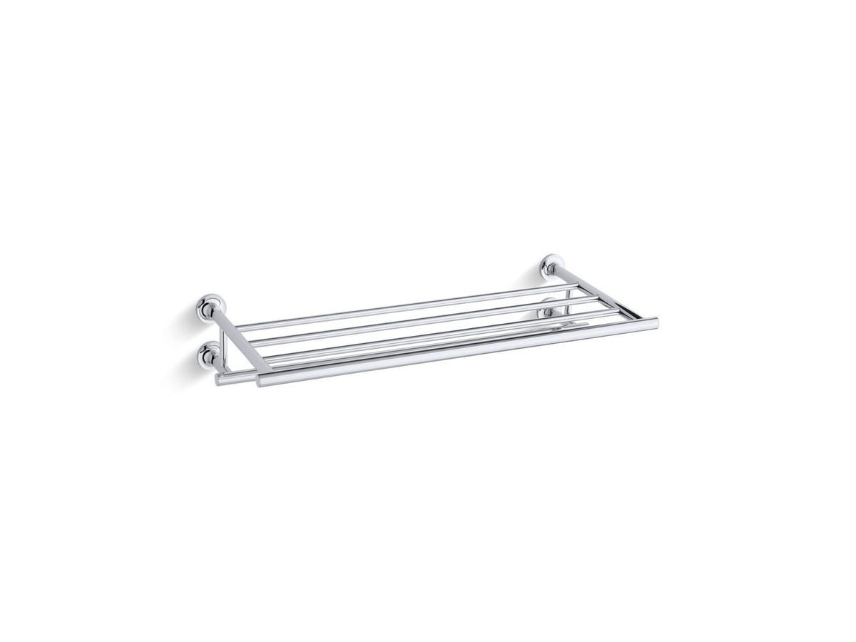 Purist Hotelier Towel Shelf, Vibrant Brushed Bronze