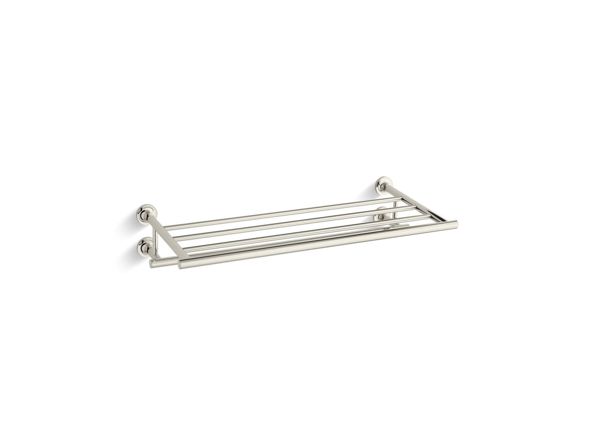 Purist Hotelier Towel Shelf, Vibrant Brushed Bronze