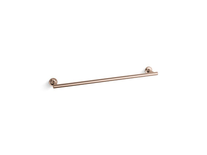 Purist - 24" Towel Bar - Vibrant Rose Gold - Solid Brass