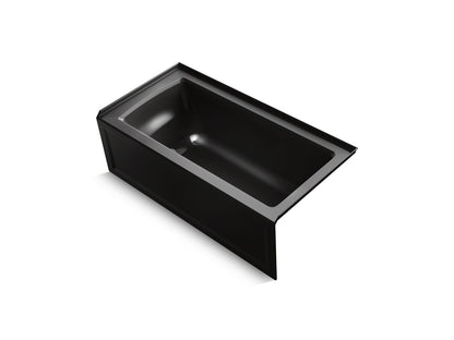 Bathtub, With Integral Apron and Integral Flang, Black