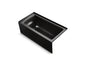 Bathtub, With Integral Apron and Integral Flang, Black