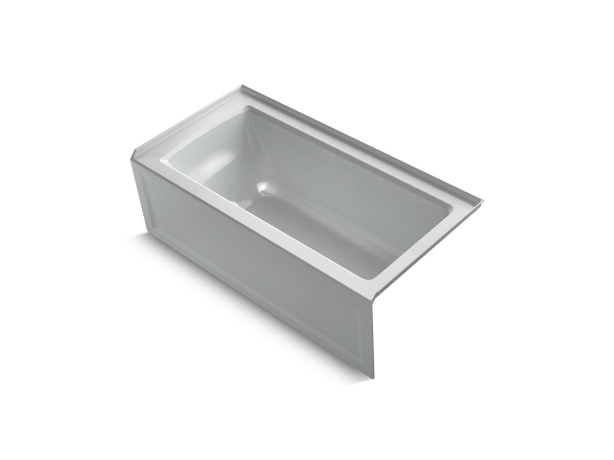 Bathtub, With Integral Apron and Integral Flang, Black