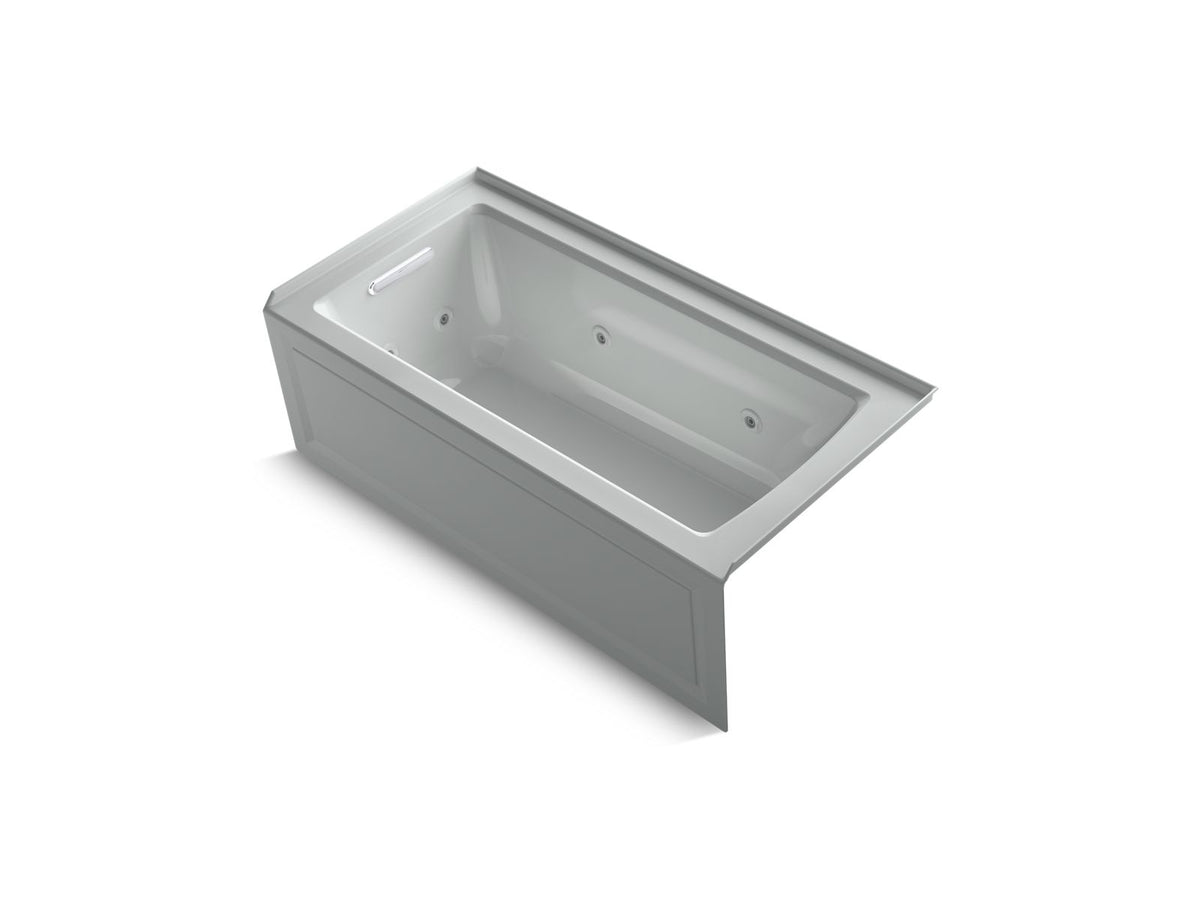 Bathtub, With Integral Flange and Integral Apro, Ice Gray