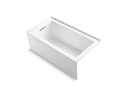 Underscore Bathtub, 60 in L x 32 in W, Left Drain