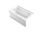 Underscore Bathtub, 60 in L x 32 in W, Left Drain