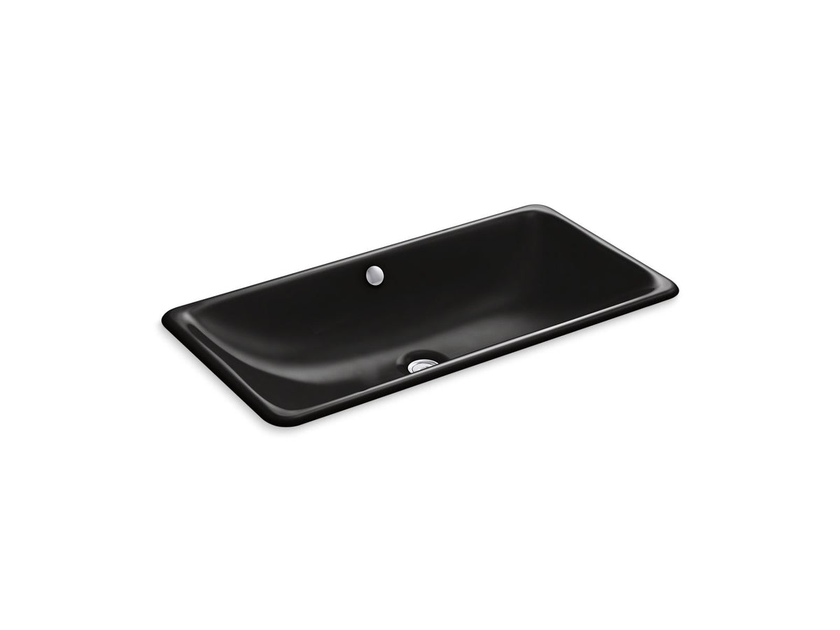 Iron Plains Trough - 30" Bathroom Sink with Overflow