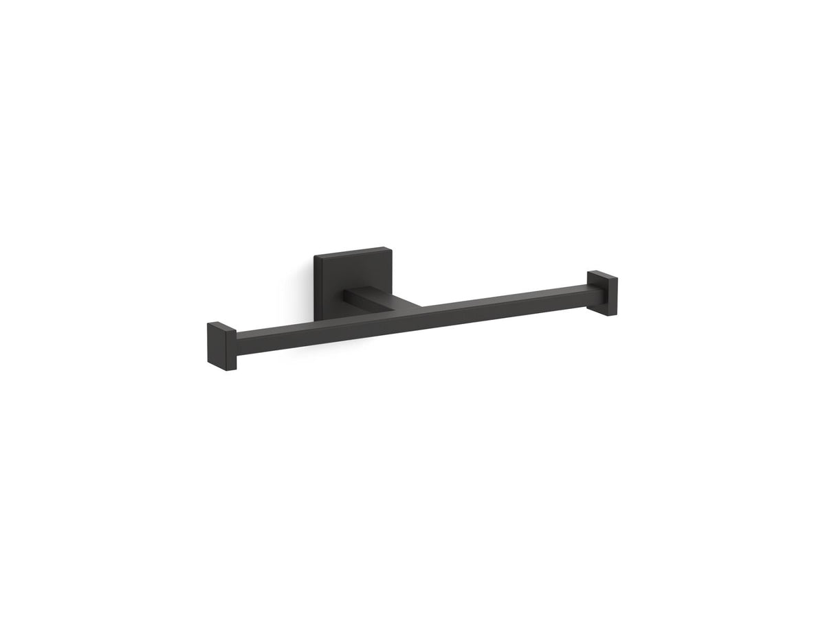 Square - Double Toilet Paper Holder - 10-9/16" - Wall Mount