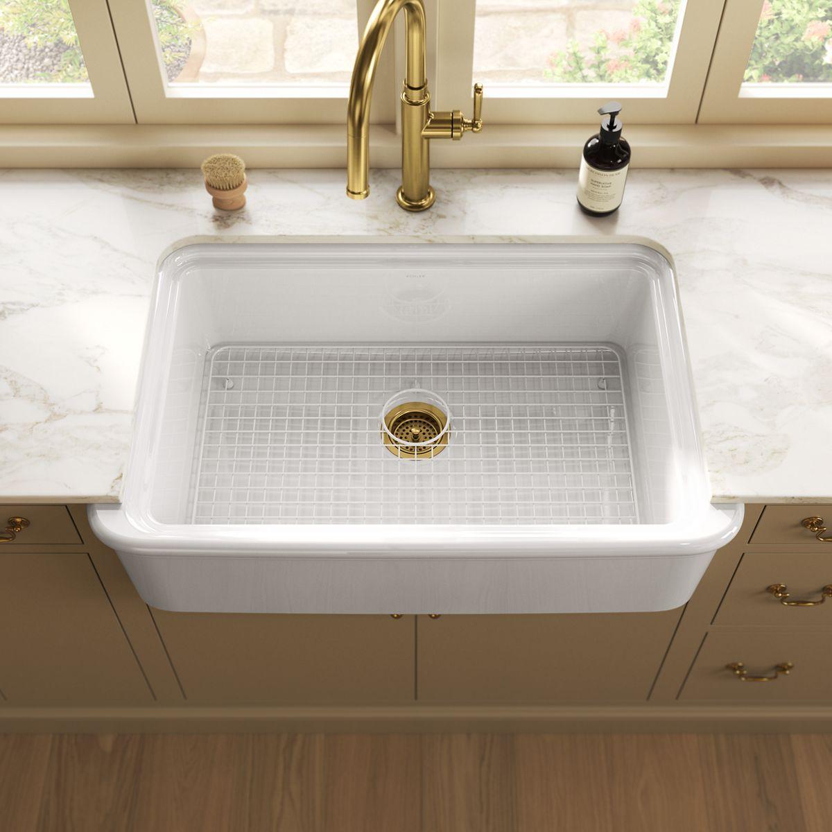 Audrine - 10-1/8" Bowl Farmhouse Kitchen Sink - Under