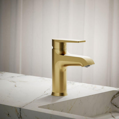 Bathroom Sink Faucet, 6-3/16 in H x 1-7/8 in W x 3-7/8 in L