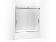 Sliding Bath Door, Levity, Bright Silver