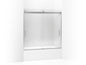 Sliding Bath Door, Levity, Bright Silver