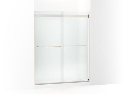 Sliding Shower Door With Towel, Levity, Bright Silver