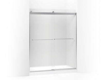 Sliding Shower Door With Towel, Levity, Bright Silver